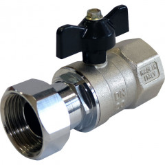 Кран шаровой угловой с накидной гайкой наружная резьба STOUT 3/4"х3/4" SVB-0010-000020