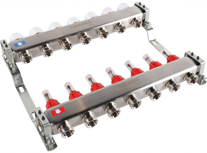 Для отопления Rommer 1"/3/4"x7 с расходомерами (RMS-1200-000007)