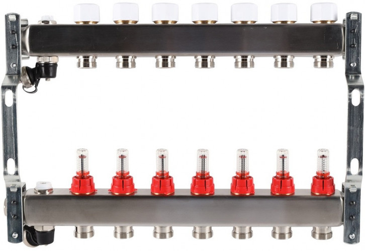 Для отопления Rommer 1"/3/4"x7 с расходомерами (RMS-1201-000007)