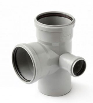 Крестовина Политэк двухплоскостная правая 110x50 мм угол 90