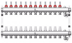 Коллекторная группа Wester 1"-3/4 в сборе с расходомерами на 12 выходов