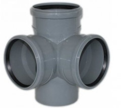 Крестовина канализационная Политэк двухплоскостная 110 угол 90