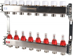 Для отопления Rommer 1"/3/4"x8 с расходомерами (RMS-1200-000008)