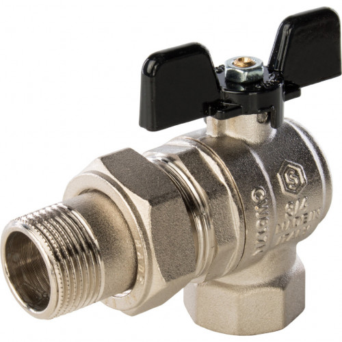Кран шаровой с накидной гайкой угловой STOUT 3/4" SVB-0008-000020