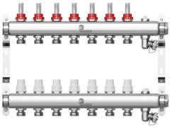 Коллекторная группа Wester 1"-3/4 в сборе с расходомерами на 7 выходов