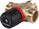 Смесительный клапан Rommer 1" НР 35-60°С KV 1,6 (RVM-0132-166025) боковое смешивание