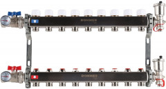 Для отопления Rommer 1"/3/4"x9 с запорными клапанами (RMS-3210-000009)