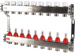 Для отопления Rommer 1"/3/4"x9 с расходомерами (RMS-1200-000009)