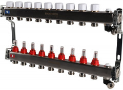 Для отопления Rommer 1"/3/4"x9 с расходомерами (RMS-1201-000009)