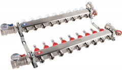 Для отопления Rommer 1"/3/4"x9 с расходомерами (RMS-1210-000009)