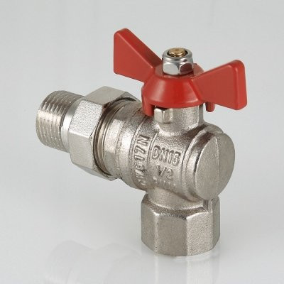 Кран шаровый с накидной гайкой угловой Valtec 1 VT.228.N.06