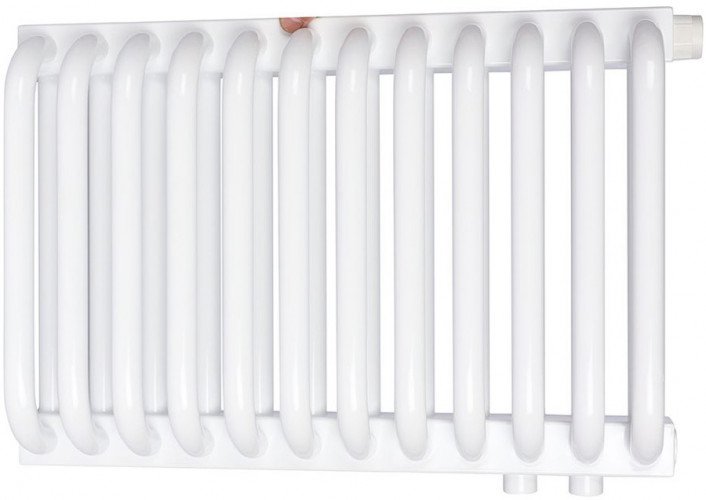 Стальной трубчатый радиатор 2-колончатый Rommer RST 2030/12 нижнее правое подключение RAL9016