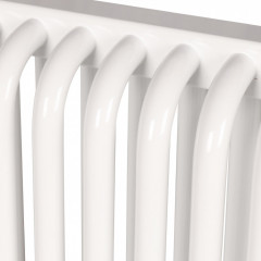 Стальной трубчатый радиатор 2-колончатый Rommer RST 2030/20 боковое подключение RAL9016