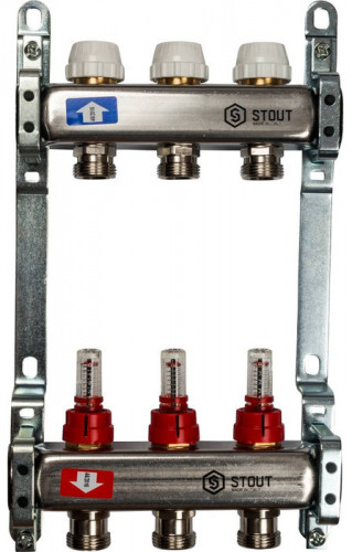 Коллектор с расходомерами STOUT SMS 0917 000003
