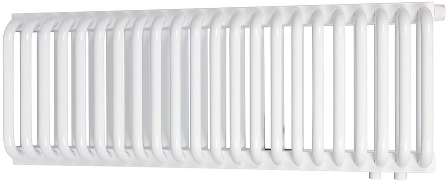 Стальной трубчатый радиатор 2-колончатый Rommer RST 2030/22 нижнее правое подключение RAL9016