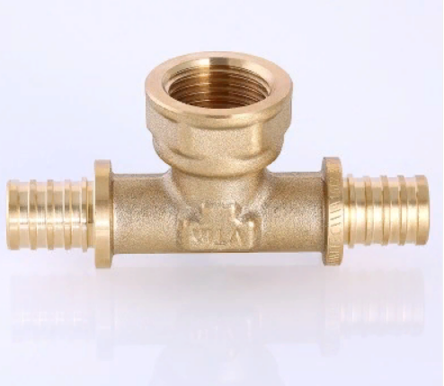 Тройник аксиальный Valtec 25х3/4 VTm.432.BG.250525 с переходом на внутреннюю резьбу