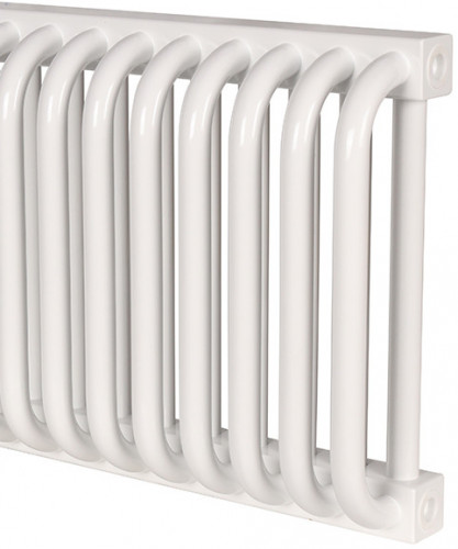 Стальной трубчатый радиатор 2-колончатый Rommer RST 2030/24 боковое подключение RAL9016