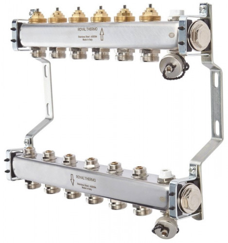 Для отопления Royal Thermo 1" ВР-3/4" НР, 9 выходов, нерж. (RTE 51.109)