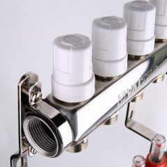 Коллекторный блок со встроенными расходомерами Valtec VTc.589.EMNX.0610 1", 10 x 3/4" евроконус