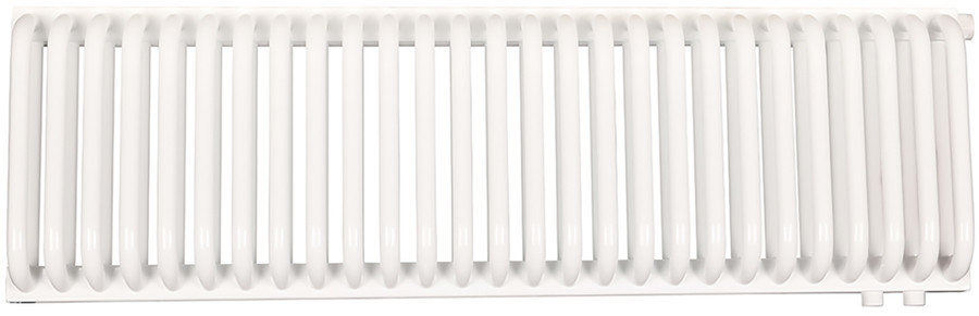 Стальной трубчатый радиатор 2-колончатый Rommer RST 2030/27 нижнее правое подключение RAL9016