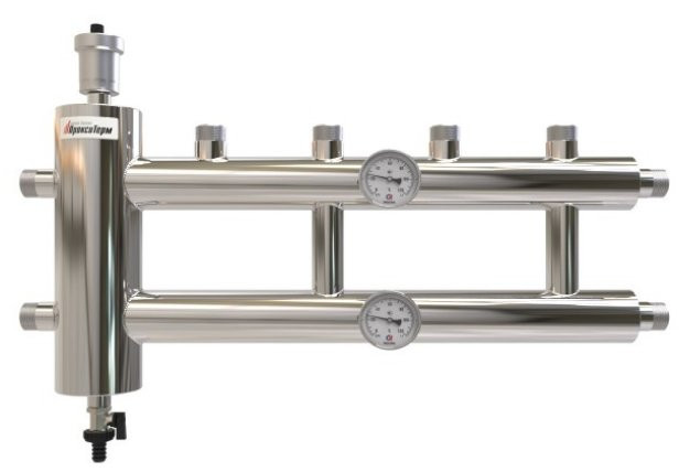 Распределительный коллектор с гидрострелкой GSK25-2.1 60 кВт 2+1 контур