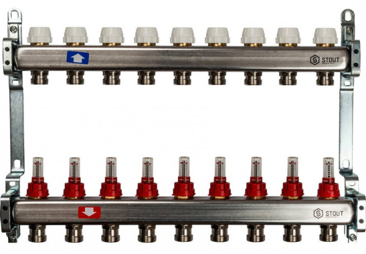 Коллектор с расходомерами STOUT SMS 0917 000009