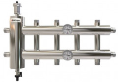 Распределительный коллектор с гидрострелкой GSK25-5 60 кВт 5 контуров