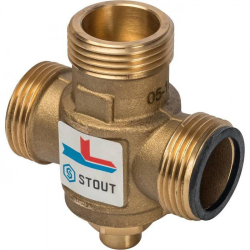 Смесительный клапан STOUT G 1 M-G 1 1/2 F-G 1 M 70°С