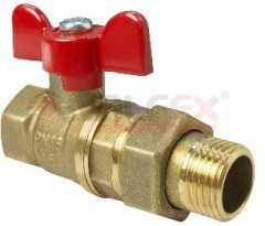 Кран шаровой VALFEX 1/2 с накидной гайкой ручка-бабочка VF.227.LB1.012