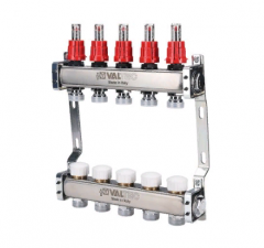 Коллекторный блок Valtec VTc.584.EMNX.0608 1", 8 x 3/4" евроконус