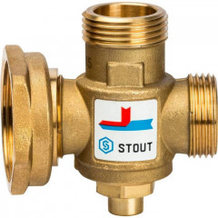 Смесительный клапан STOUT G 1 М-G 1 1/2F-G 1 M 60°С